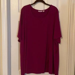 Susan-Graver Liquid-Knit-Fitand-Flare-Top